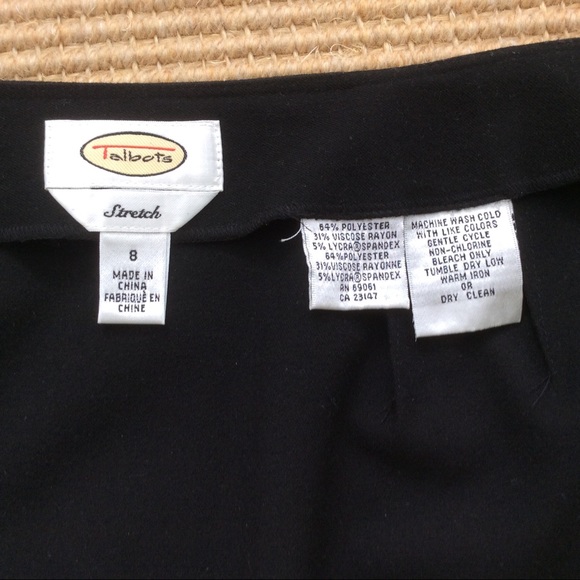Talbots Black Wrap Skirt - Size 8 - Picture 8 of 12